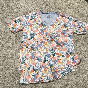 Cuddl Duds Floral Pajama Set - Multicolor